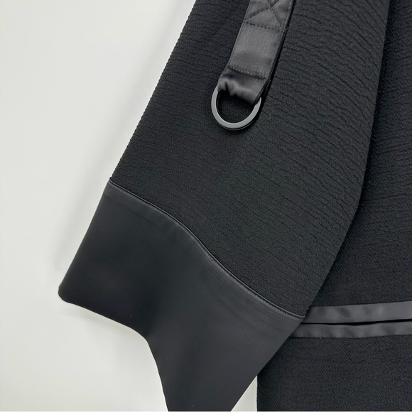 ASOS White Label NWT Tuxedo Style Dress Coat Duster Double Breasted Black Sz 12 - Picture 3 of 7